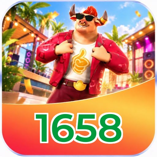 Interface da plataforma 1658 mostrando slots populares e bônus de boas-vindas